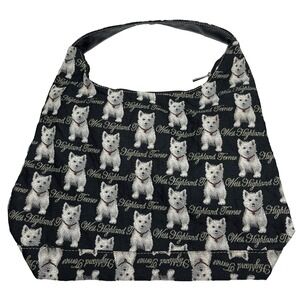 Signare Tapestry West Highland Terrier Women's  Slouch‎ Shoulder Bag Purse Tote